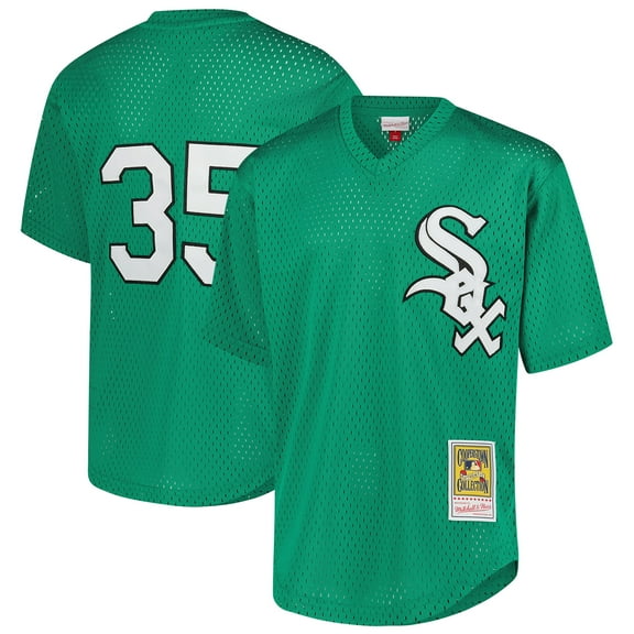 Youth Mitchell & Ness Frank Thomas Green Chicago White Sox Cooperstown Collection-Mesh Batting Practice Jersey