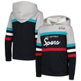 thumbnail image 1 of Youth Mitchell & Ness Black/Heather Gray San Antonio Spurs Hardwood Classics Head Coach Pullover Hoodie, 1 of 3