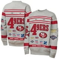 thumbnail image 1 of Youth Mitchell & Ness Gray San Francisco 49ers Throwback All-Over Print Fleece Sweatshirt, 1 of 3