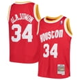 thumbnail image 1 of Youth Mitchell & Ness Red Hakeem Olajuwon Houston Rockets 1996/97 Hardwood Classics Swingman Jersey, 1 of 3