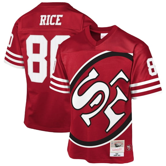 Youth-Mitchell & Ness Jerry Rice Scarlet San Francisco 49ers 1990 Throwback Fashion Jersey