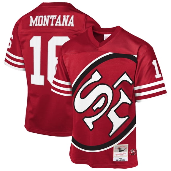 Youth-Mitchell & Ness Joe Montana Scarlet San Francisco 49ers 1990 Throwback Fashion Jersey
