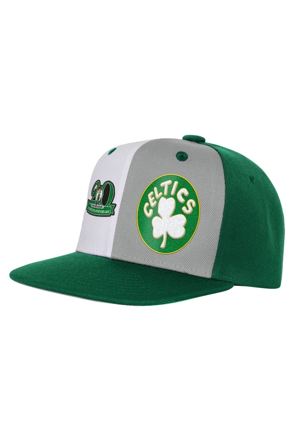 Youth Mitchell & Ness Kelly Green Boston Celtics Anniversary Duo Front Snapback Hat