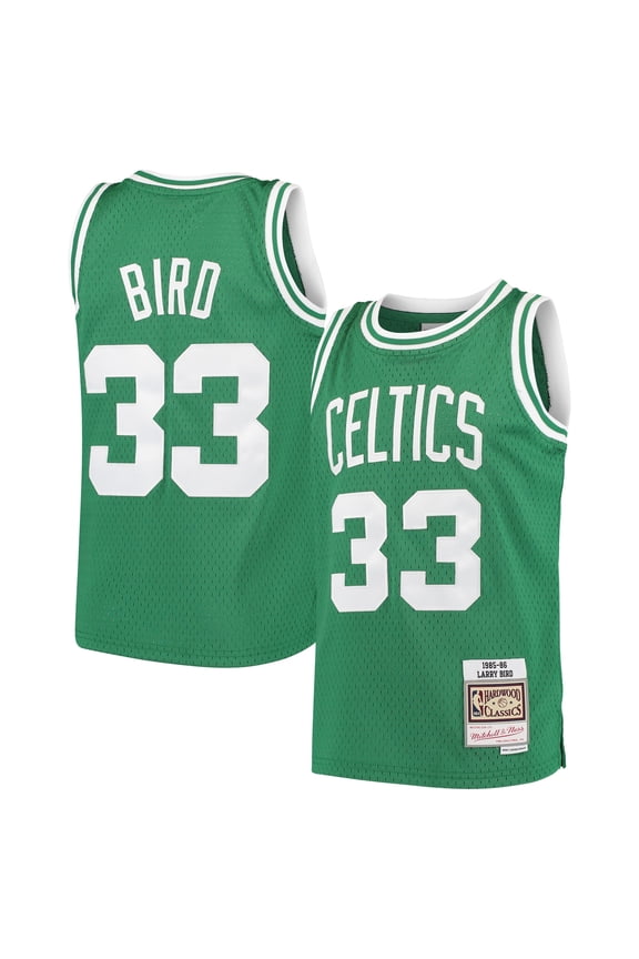 Youth Mitchell & Ness Larry Bird Kelly Green Boston Celtics Hardwood Classics Swingman Throwback Jersey