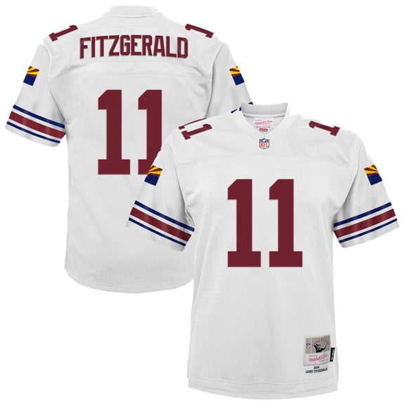 Youth Mitchell & Ness Larry Fitzgerald White Arizona Cardinals 2004 Legacy Home Throwback Jersey