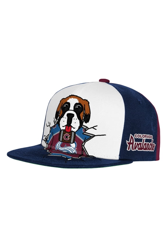 Youth Mitchell & Ness  Maroon Colorado Avalanche Mascot Snapback Hat