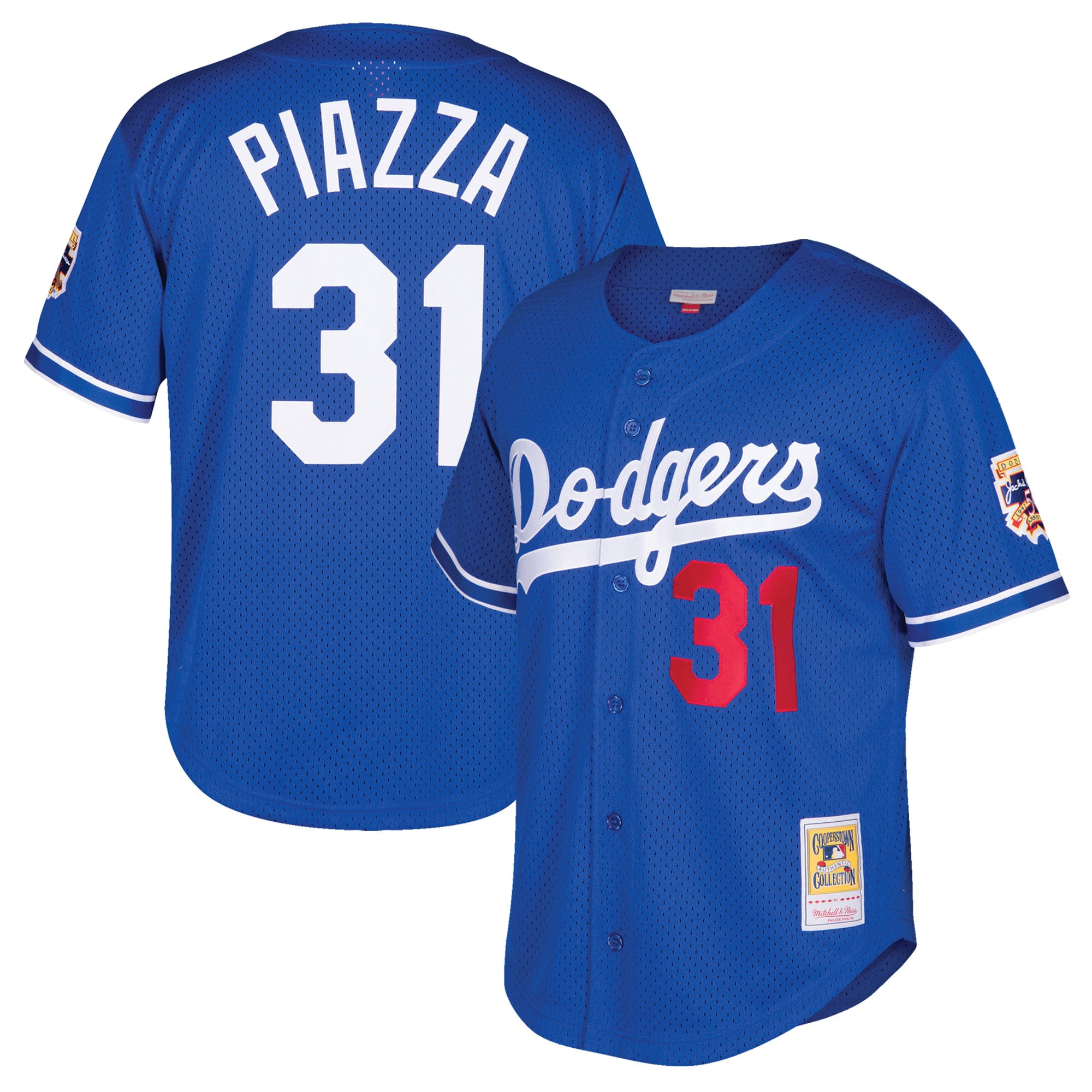Youth Mitchell & Ness Mike Piazza Royal Los Angeles Dodgers Cooperstown ...