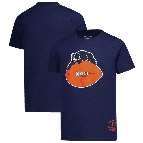 Youth Mitchell & Ness Navy Chicago Bears Retro Logo T-Shirt