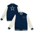 thumbnail image 1 of Youth Mitchell & Ness Navy/Cream Dallas Cowboys Full-Snap Varsity Jacket, 1 of 3