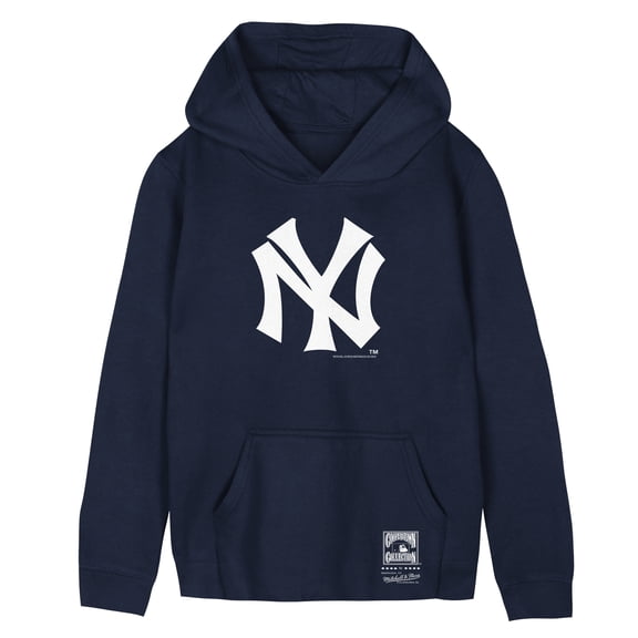 Youth Mitchell & Ness Navy New York Yankees Retro Logo Hoodie