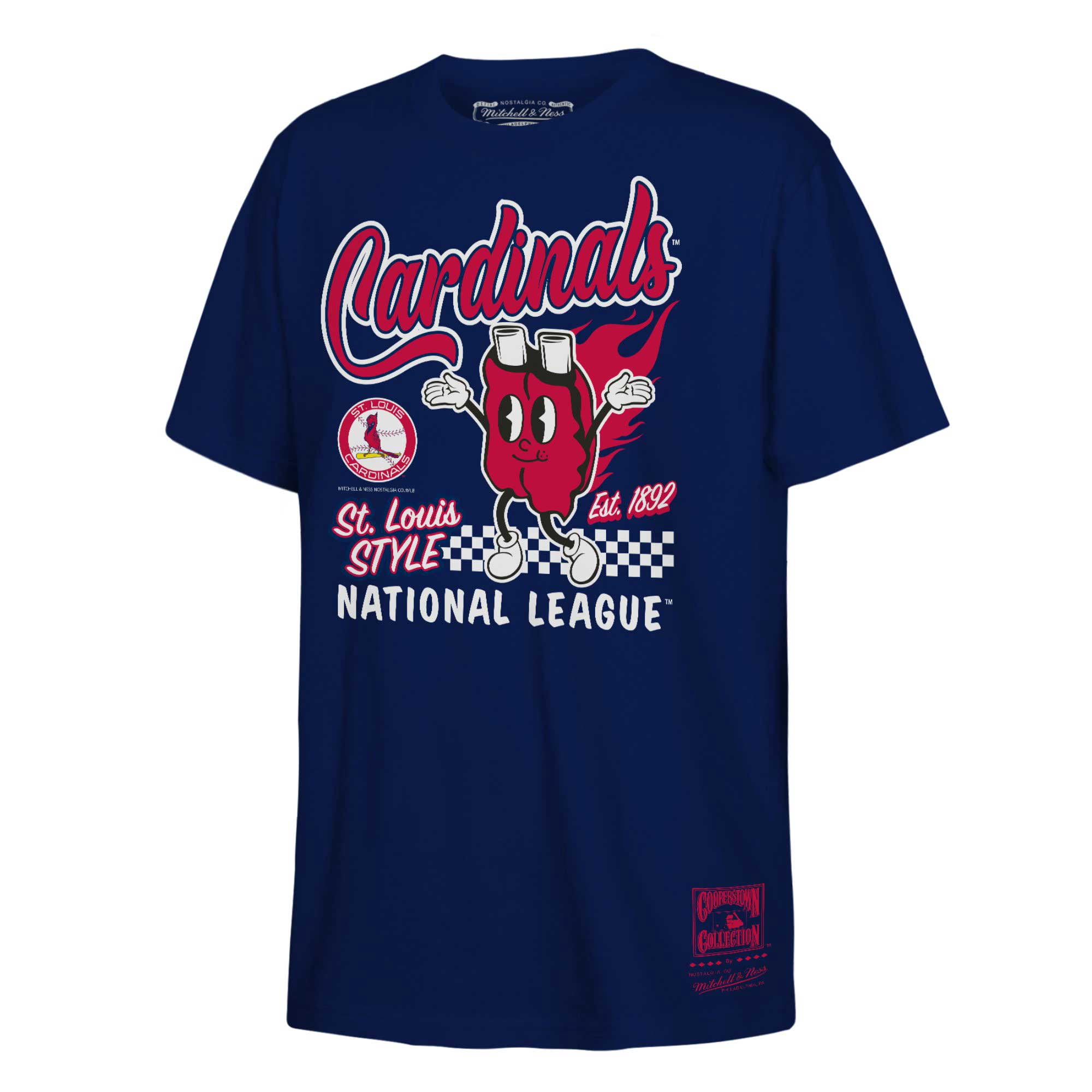 Youth Mitchell & Ness Navy St. Louis Cardinals Cooperstown 
