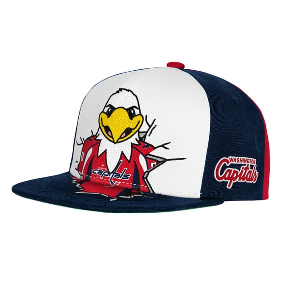 Youth Mitchell & Ness  Navy Washington Capitals Mascot Snapback Hat