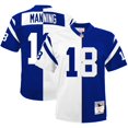 thumbnail image 1 of Youth Mitchell & Ness Peyton Manning White/Royal Indianapolis Colts Split Legacy Jersey, 1 of 3