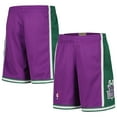 thumbnail image 1 of Youth Mitchell & Ness Purple Milwaukee Bucks Hardwood Classics Swingman Shorts, 1 of 3