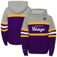 thumbnail image 1 of Youth Mitchell & Ness  Purple Minnesota Vikings Throwback Head Coach Pullover Hoodie, 1 of 3