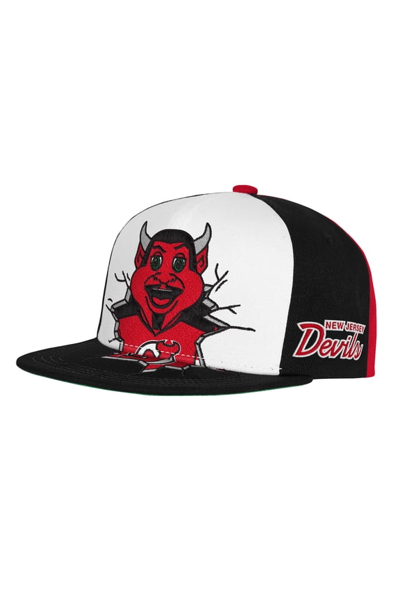 Youth Mitchell & Ness Red New Jersey Devils Mascot Snapback Hat