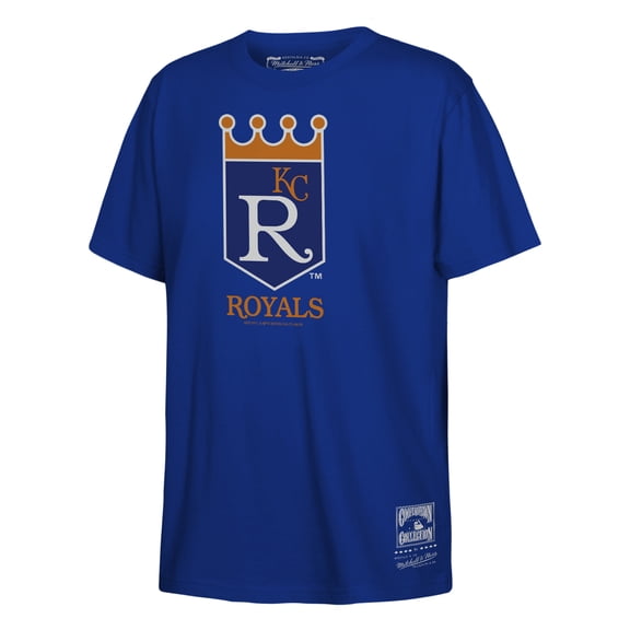 Youth Mitchell & Ness  Royal Kansas City Royals Retro Logo T-Shirt