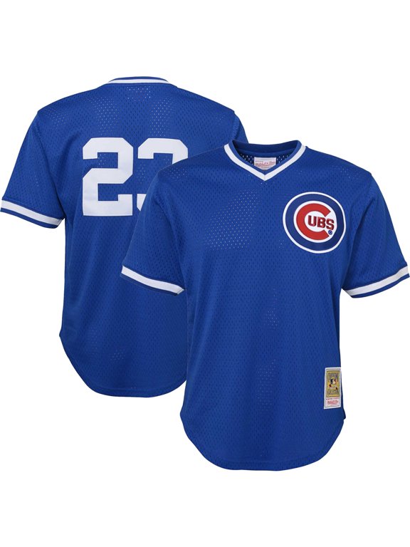 Youth Mitchell & Ness Ryne Sandberg Royal Chicago Cubs Cooperstown Collection-Mesh Batting Practice Jersey