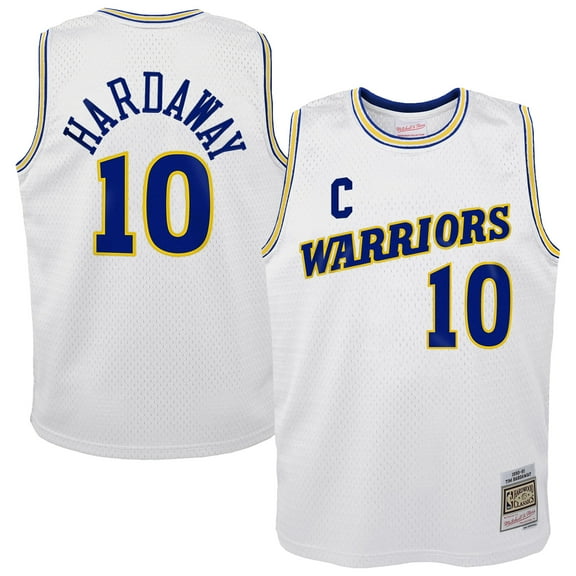 Youth Mitchell & Ness Tim Hardaway White Golden State Warriors 1990-91 Hardwood Classics Swingman Throwback Home Jersey