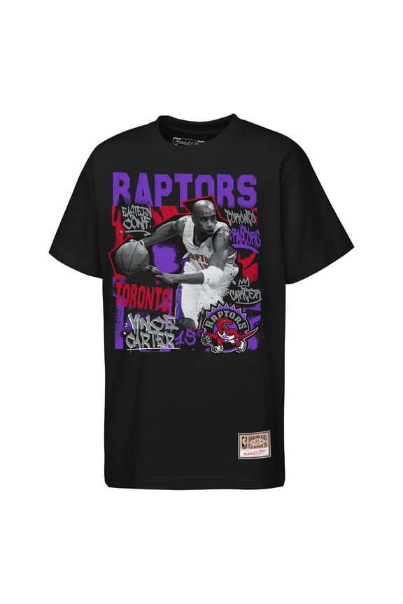 Youth Mitchell & Ness Vince Carter Black Toronto Raptors Star Moment T-Shirt