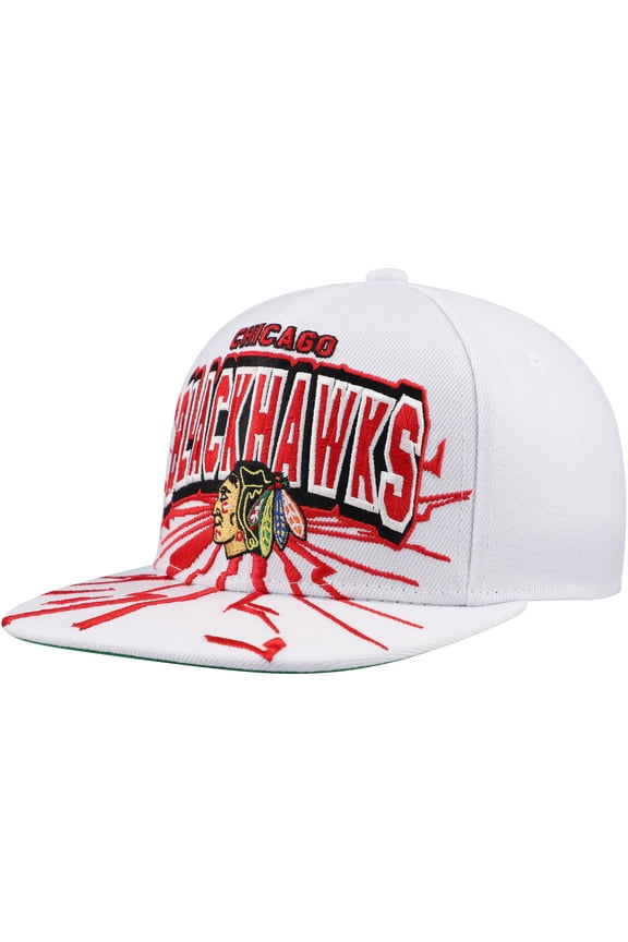 Youth Mitchell & Ness White Chicago Blackhawks After Shock Snapback Hat