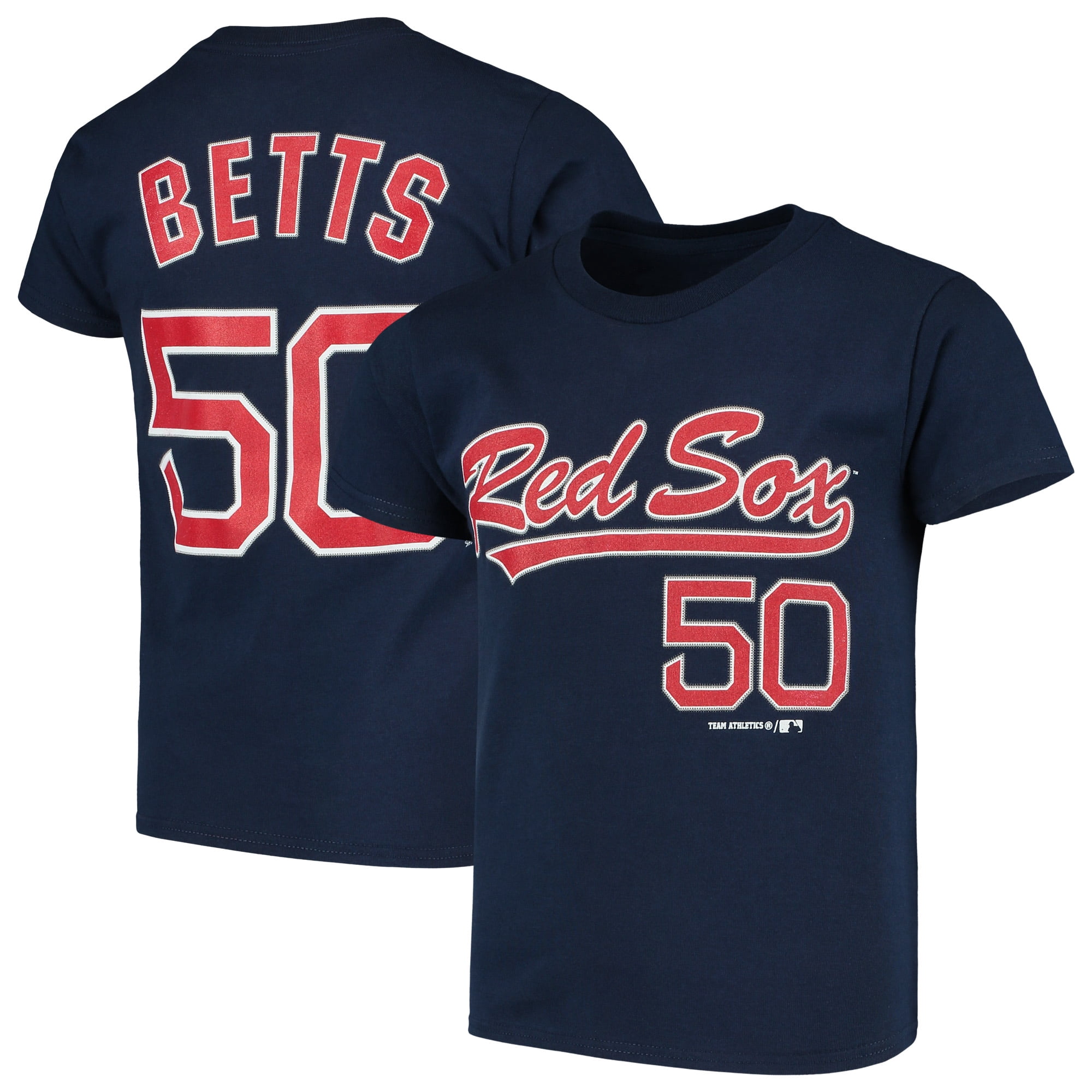 Youth Mookie Betts Navy Boston Red Sox Name & Number T-Shirt