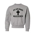 thumbnail image 1 of Youth My Life Guard Walks On Water Christian Easter Crewneck Sweatshirt, 1 of 1