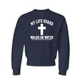 thumbnail image 1 of Youth My Life Guard Walks On Water Christian Easter Crewneck Sweatshirt, 1 of 1