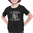 thumbnail image 1 of Youth My Weekend Is All Booked Funny Book Reading Lover T-Shirt, 1 of 1