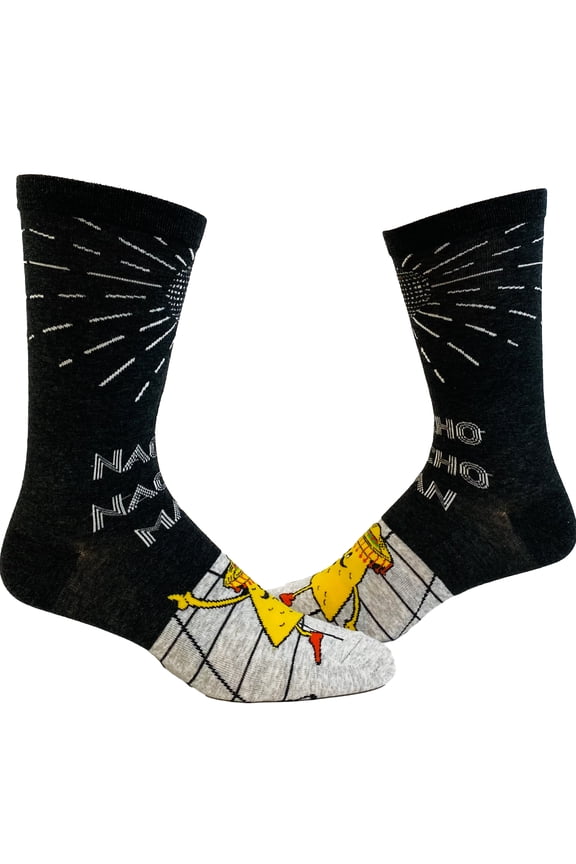 Youth Nacho Nacho Man Socks Funny Macho Nachos and Cheese Cinco De Mayo Graphic Footwear