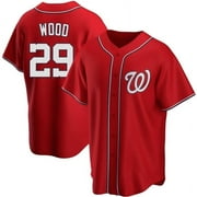 Youth Nationals Baseball Wood#29 Jersey_s Fans Gift Tee Classic Sports Short Sleeved Tops Embroidered Button-down Breathable Shirt