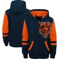 thumbnail image 1 of Youth Navy Chicago Bears Colorblock Full-Zip Hoodie, 1 of 3