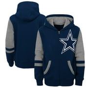 OUTERSTUFF Youth Navy Dallas Cowboys Colorblock Full-Zip Hoodie