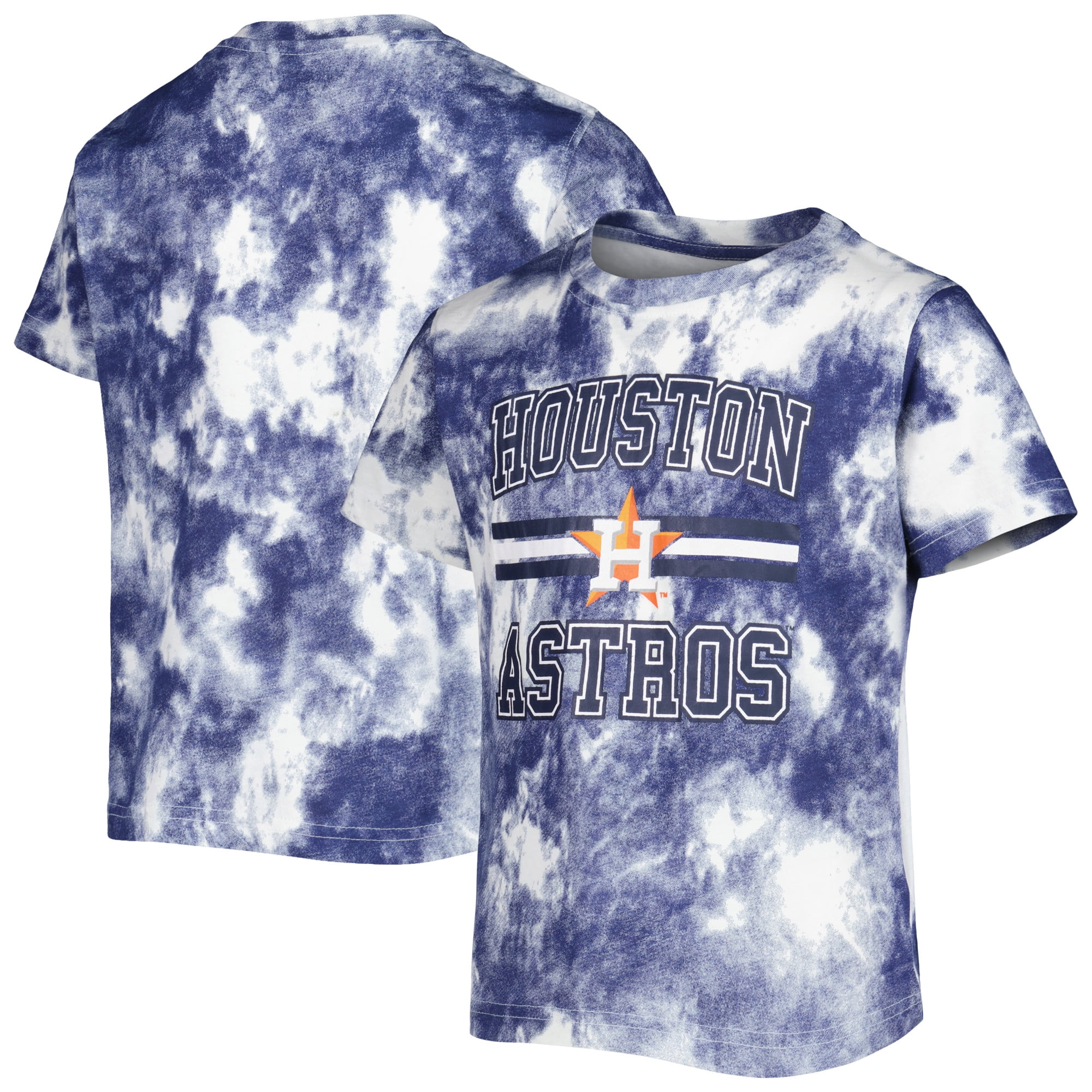 Youth Navy Houston Astros TieDye TShirt