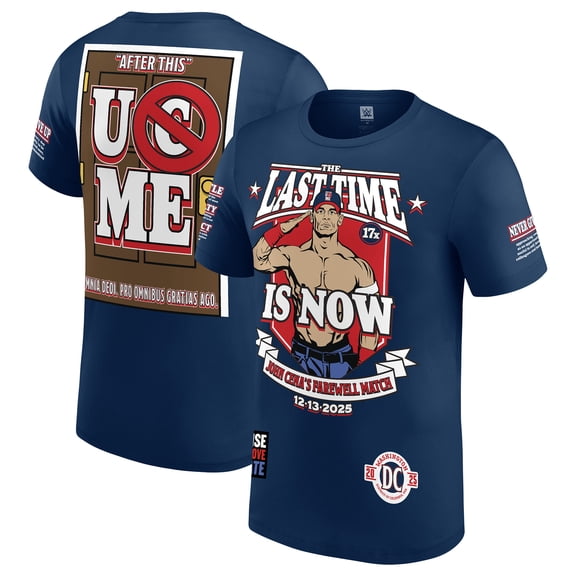 Youth Navy John Cena Farewell Tour 2025 Washington D.C. T-Shirt