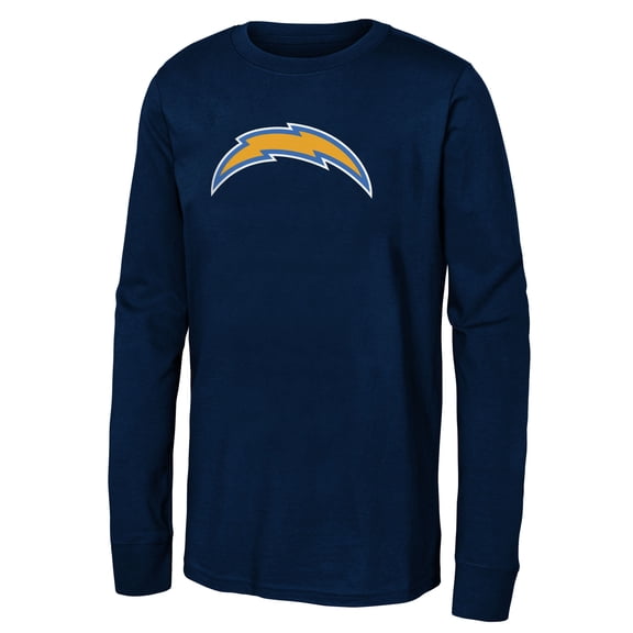Youth Navy Los Angeles Chargers Primary Logo Long Sleeve T-Shirt