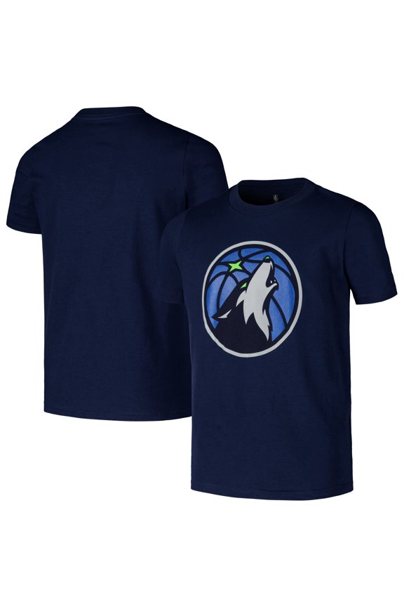 Youth Navy Minnesota Timberwolves Primary Logo T-Shirt
