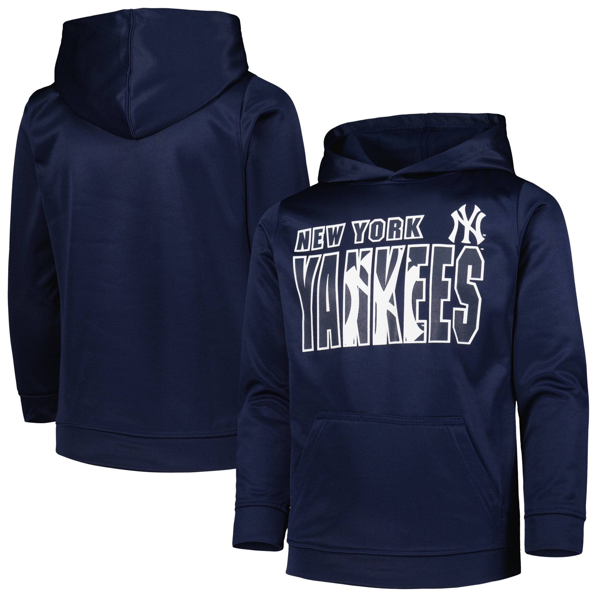 Youth Navy New York Yankees Pullover Hoodie Walmart