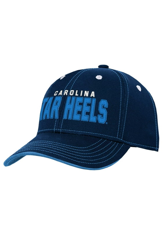 Youth Navy North Carolina Tar Heels Old School Slouch Adjustable Hat
