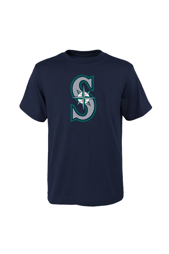 Youth Navy Seattle Mariners Logo Primary Team T-Shirt
