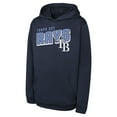 thumbnail image 1 of Youth Navy Tampa Bay Rays Cyber Punk Pullover Hoodie, 1 of 1