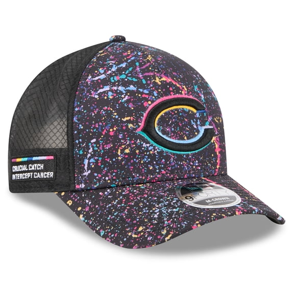 Youth New Era Black Chicago Bears 2025 NFL Crucial Catch 9FORTY Adjustable Hat