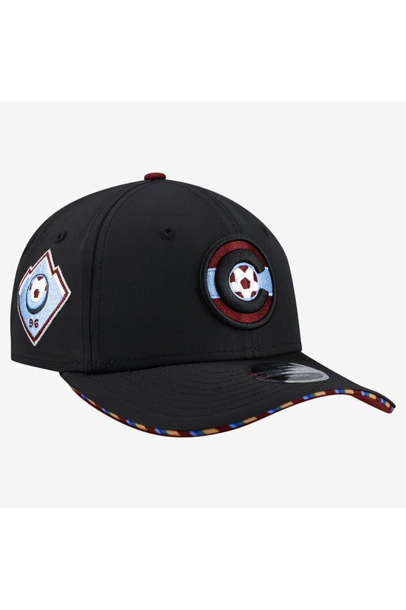 Youth New Era Black Colorado Rapids Jersey Hook 9SEVENTY Adjustable Hat