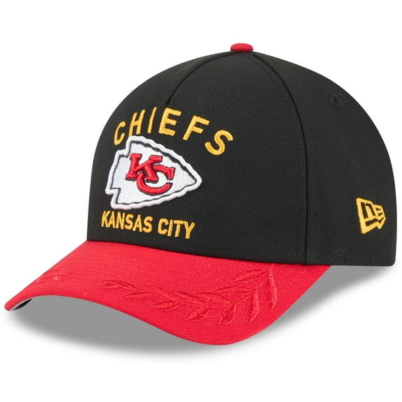 Men's New Era Black/Red Kansas City Chiefs 2025 NFL Draft 9FORTY A-Frame M-Crown Adjustable Hat