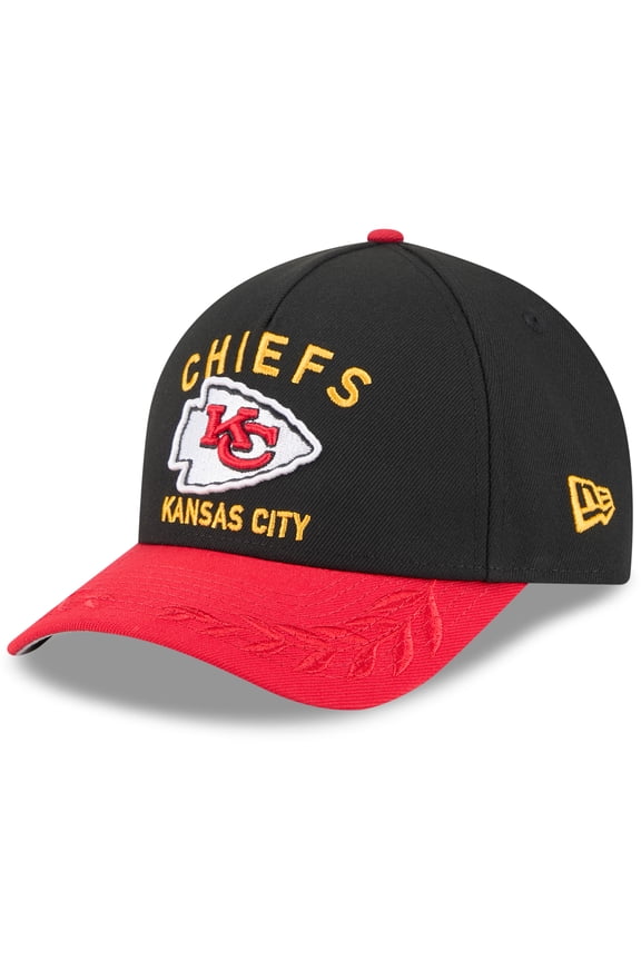 Men's New Era Black/Red Kansas City Chiefs 2025 NFL Draft 9FORTY A-Frame M-Crown Adjustable Hat