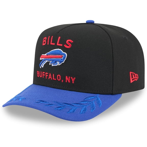 Youth New Era Black/Royal Buffalo Bills 2025 NFL Draft A-Frame 9FIFTY Snapback Hat