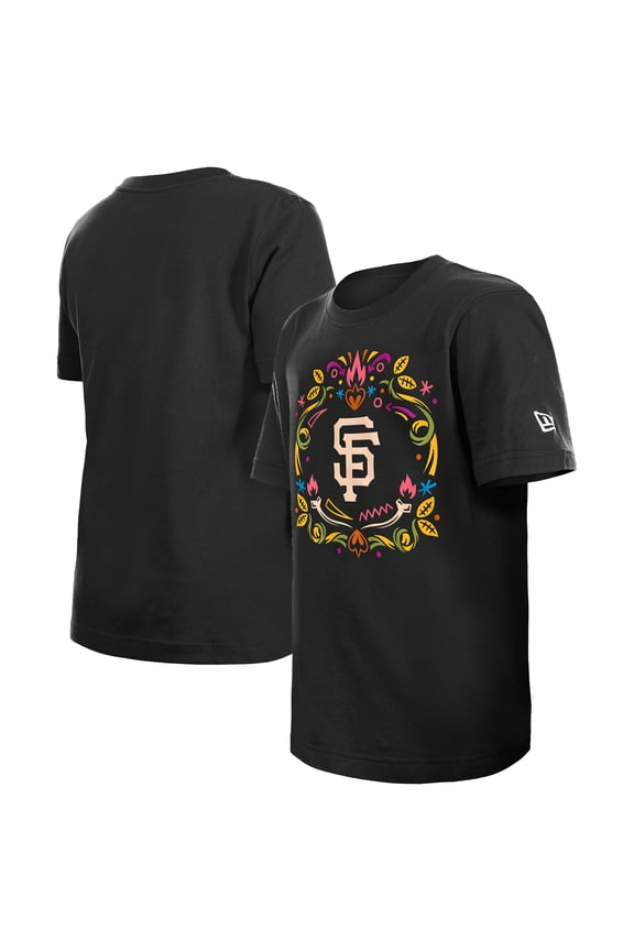 Youth New Era Black San Francisco Giants D-a de los Muertos T-Shirt