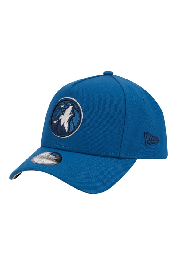 Youth New Era Blue Minnesota Timberwolves 9FORTY A-Frame Adjustable Hat