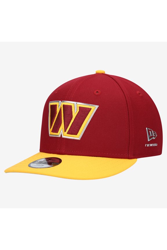 Youth New Era Burgundy/Gold Washington Commanders 2026 NFL Draft Pre-Curved 9FIFTY Snapback Hat