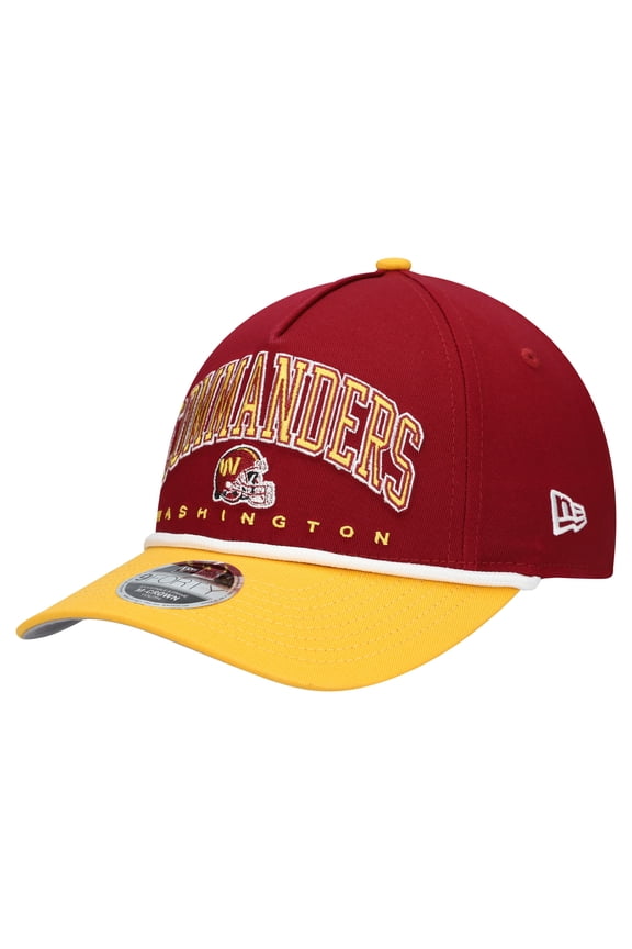 Youth New Era Burgundy/Gold Washington Commanders Arch COOLERA 9FORTY A-Frame Adjustable Hat